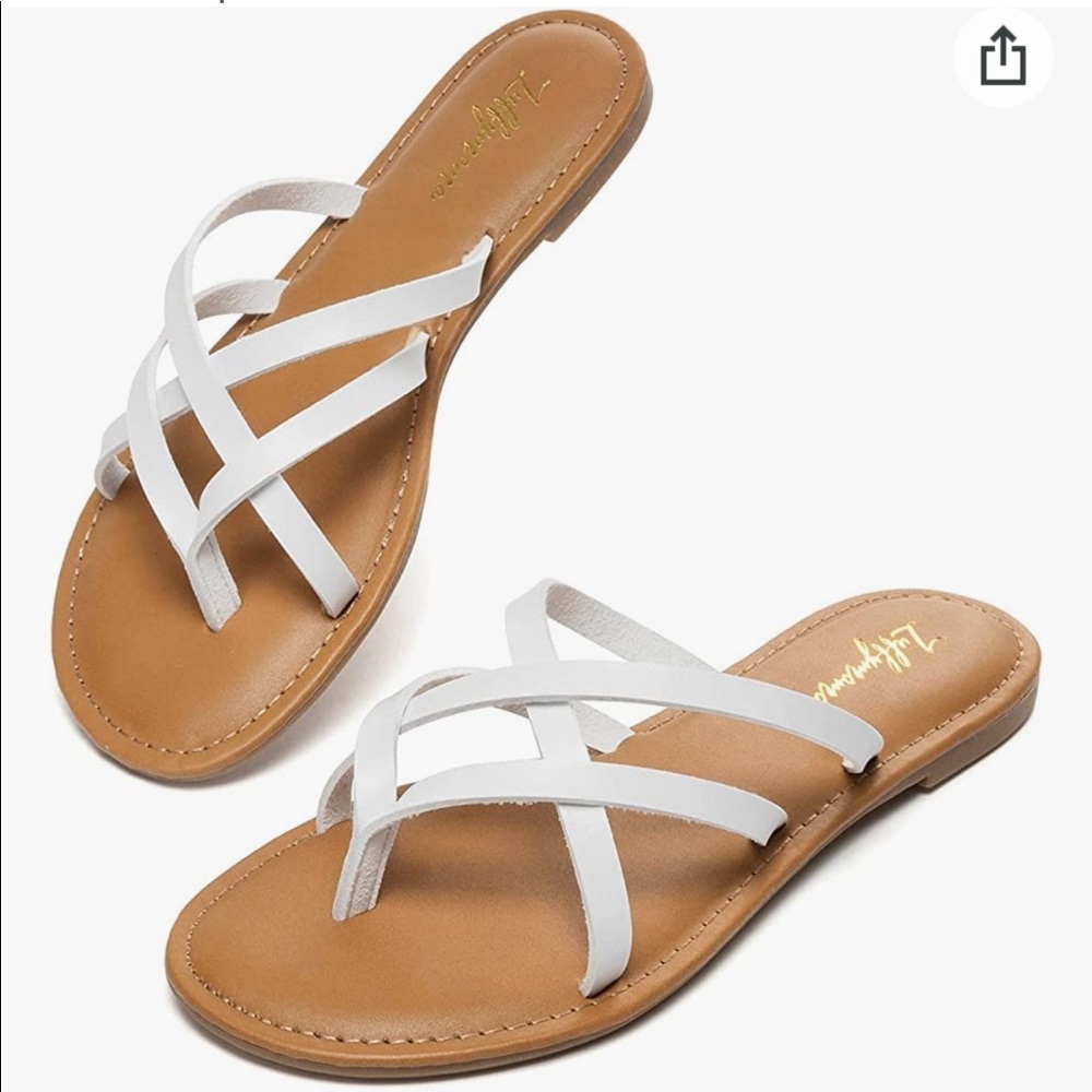 LUFFYMOMO - White Strappy Sandals